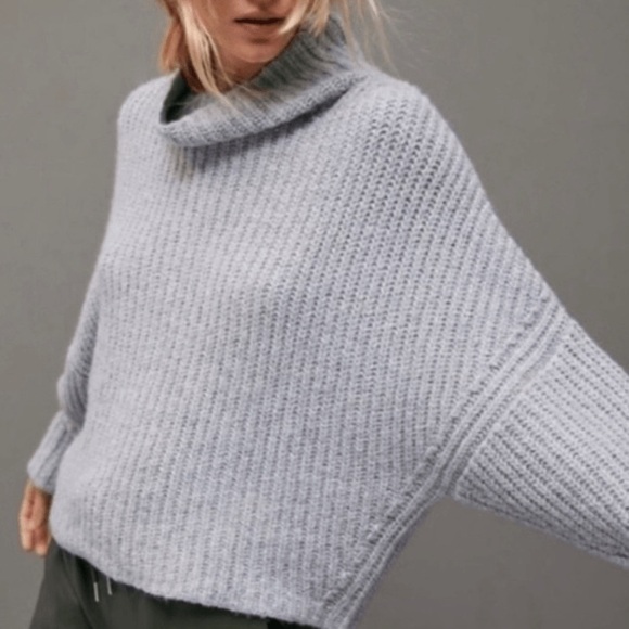 Maeve Sweaters - Anthropologie Maeve Athena Cowl Neck Blue Sweater sz S